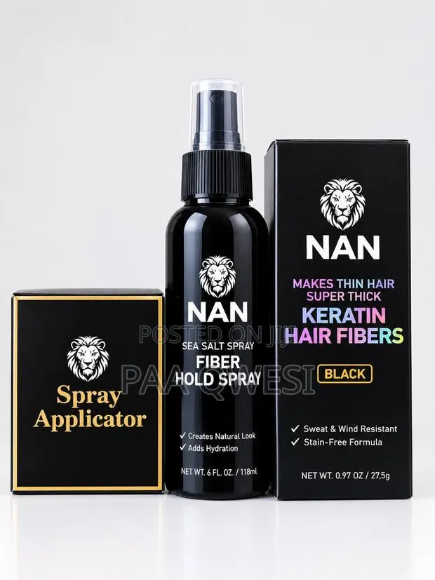 NAN Hair Fiber Styling Kit – Black