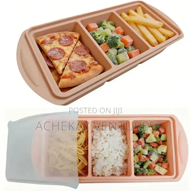 Silicone Food Storage Tray With Lid · Photo 1