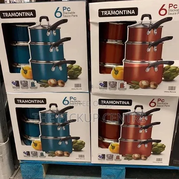 Tramontina 6-Piece Stackable Nonstick Sauce Pan Set . · Photo 1