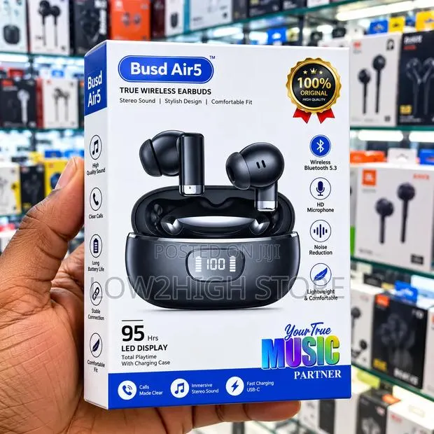 Busd Air5 TWS Wireless Bluetooth Earbuds - Low2High · Photo 1