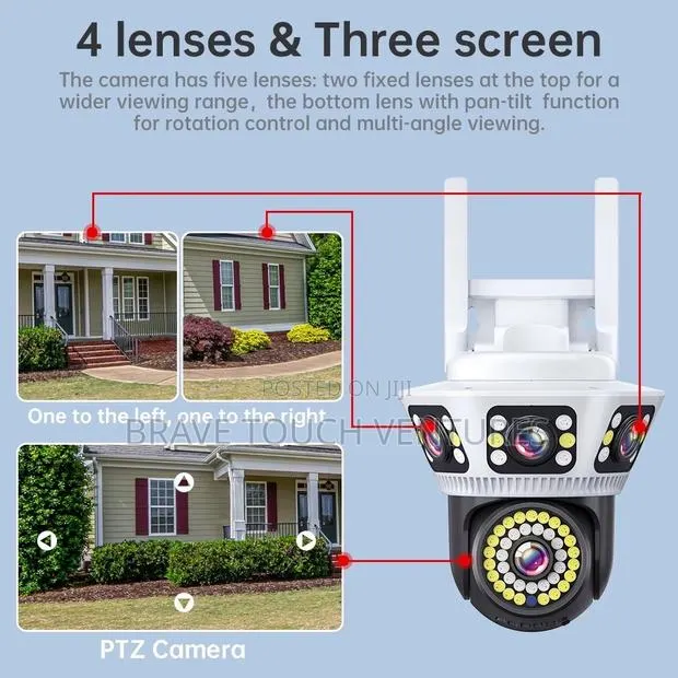 Difang 6K 3 Lens Wifi CCTV Security Camera Two Way Audio · Photo 1