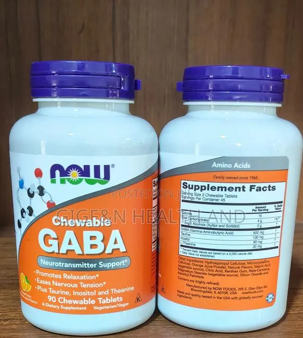 Chewable Gaba, Orange, 90 Tablets- 2027expiry · Photo 1
