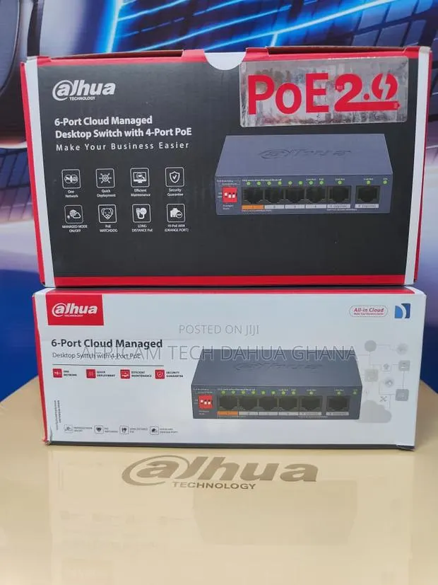 Dahua 6-Port Cloud Managed Desktop Switch With 4-Port PoE · Photo 1