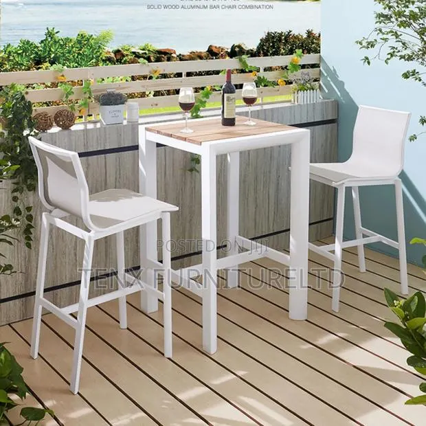 Outdoor Patio High Bar Dining Table Chairs Set · Photo 1