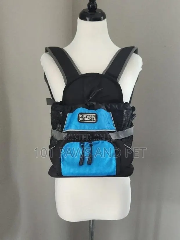 Outward Hound Blue and Black Hands-Free Front/ Back Pet Carrier · Photo 1