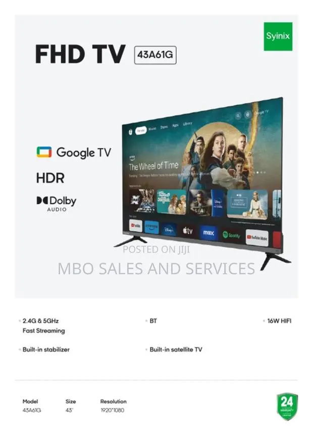 Syinix 43'' Frameless FHD Google Tv 43a61g · Photo 1