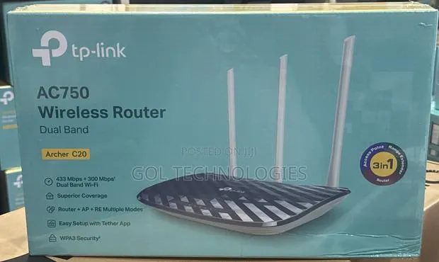 TP-Link Ac750 Wireless Router Dual Band Archer C20 · Photo 1