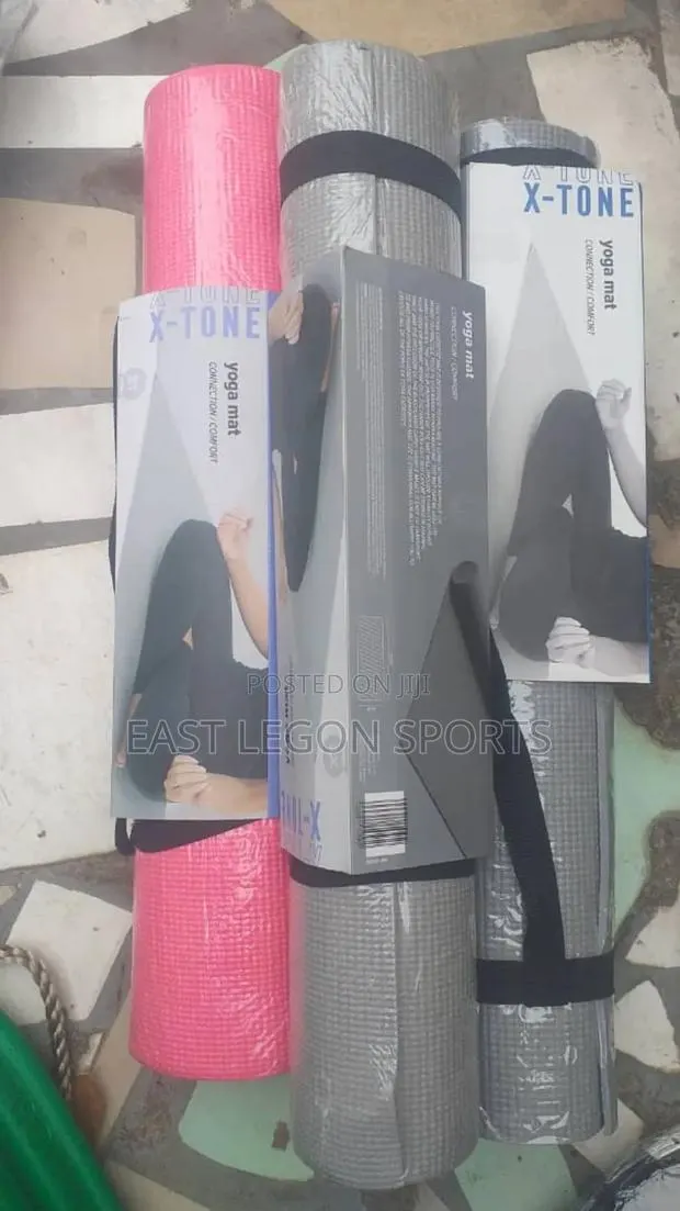 Grey Blue Gym Matt Yoga Mat Routine W Bag Delivery Collect · Photo 1