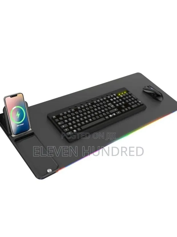 Mouse Pad With Wireless Charging and Led Lighting · Photo 1