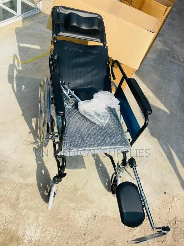 Adjustable Wheelchair With Commode and Long Back · Photo 1