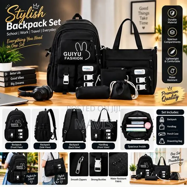 4in1 School Bag With Tote Bag Pencil Case Etc · Photo 1