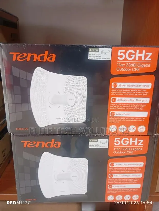 Tenda O9 Outdoor CPE – Long-Range Wireless Access Point · Photo 1