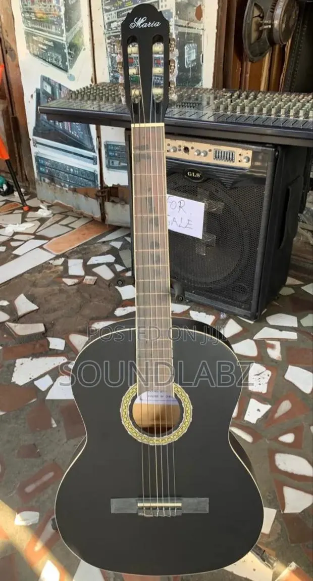Black Maria Brand Classical Guitar With Six Nylon Strings · Photo 1
