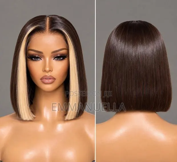 Color 33 SDD Bob With Blonde Highlights | Luxury Human Hair · Photo 1