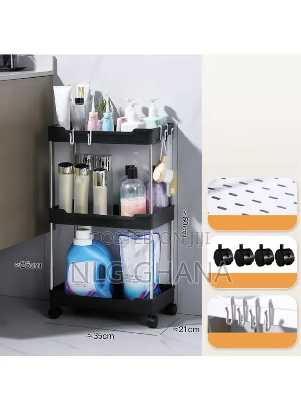 3-Layer Living Room Bathroom Home Mobile Trolley. Tvx25747 · Photo 1
