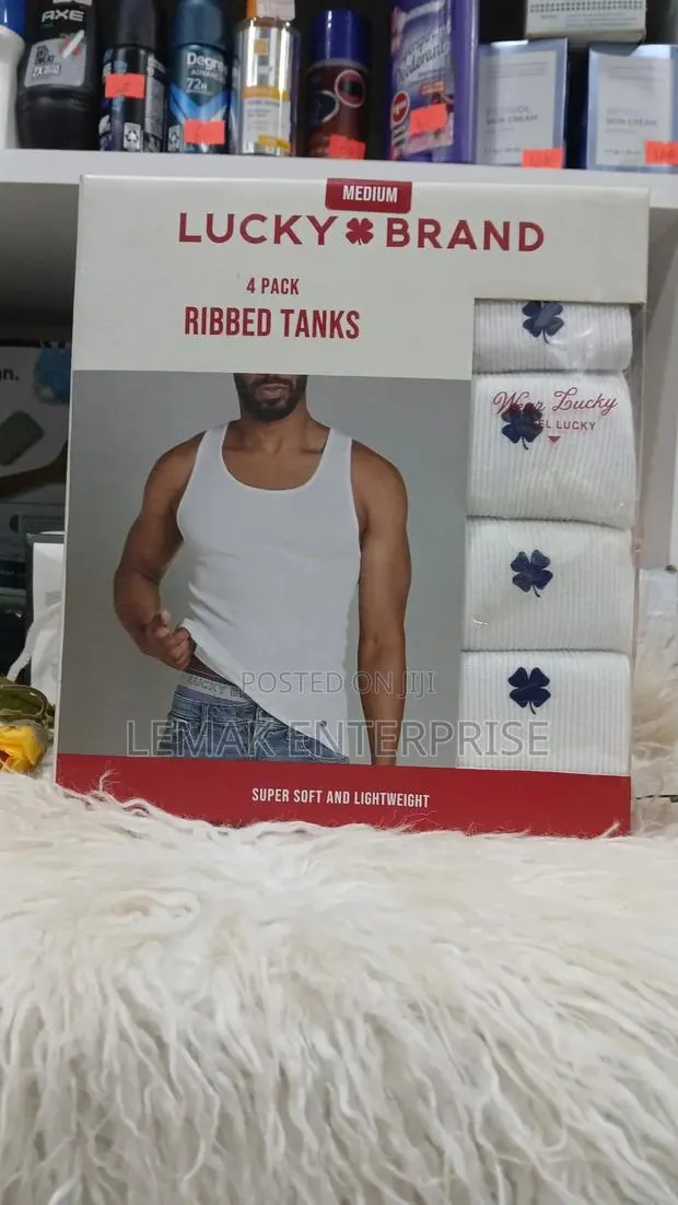 Lucky Brand 4-Pack White Ribbed Cotton Men Underwear Medium-Size · Photo 2