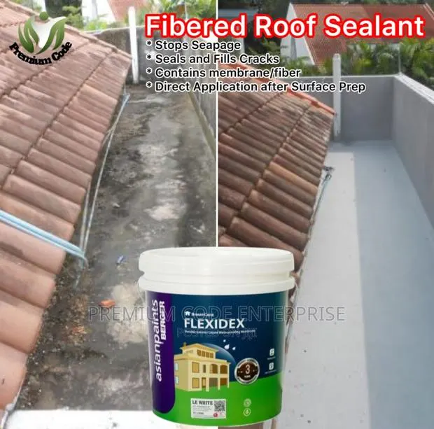 Roof Sealant Fibered Paint 18L, White · Photo 1