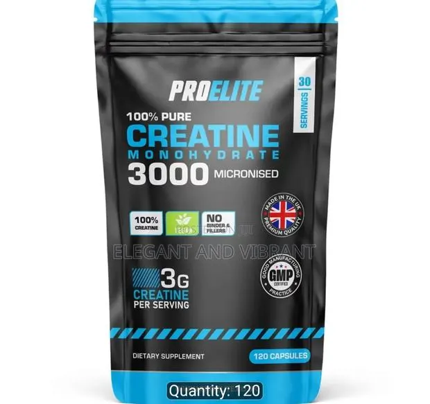 Creatine 3000mg Caps- Unflavoured Creatine Monohydrate Supplements · Photo 1