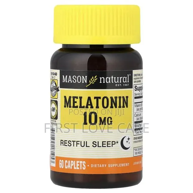 Mason Natural Melatonin 10mg , 60 Caplet · Photo 1