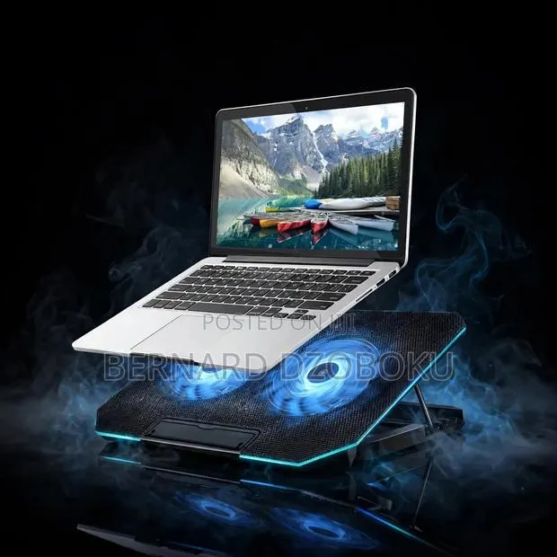 Laptop Cooling Pad With 2 Turbo Fans, Adjustable Stand · Photo 1