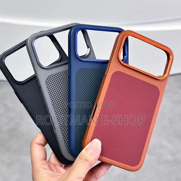Premium Plaid Leather Case for iPhone 17 Air and 17 Pro Max · Photo 1