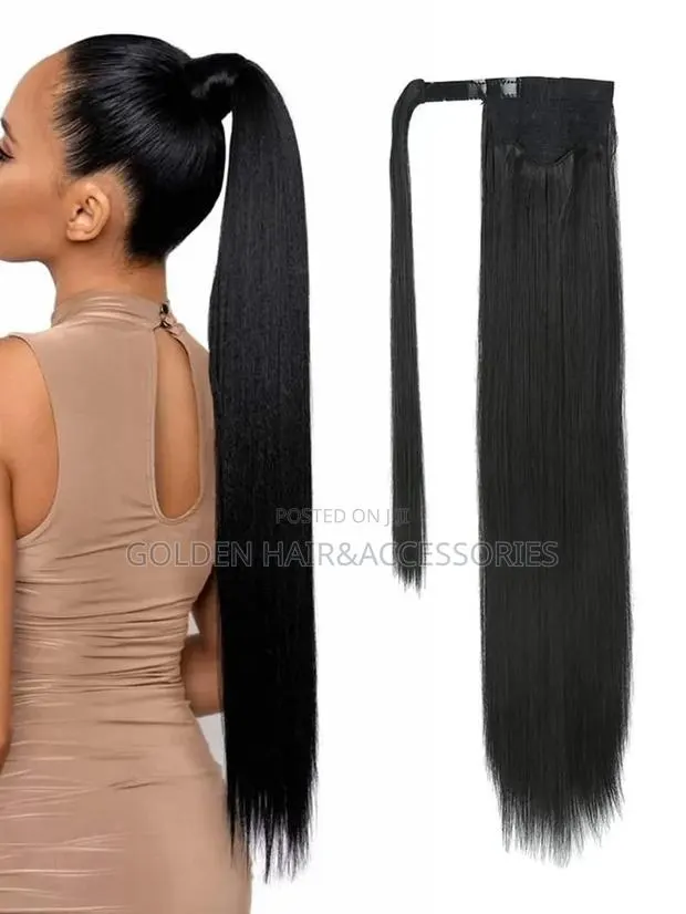 32inchs Clip in Straight Drawstring Ponytail · Photo 1