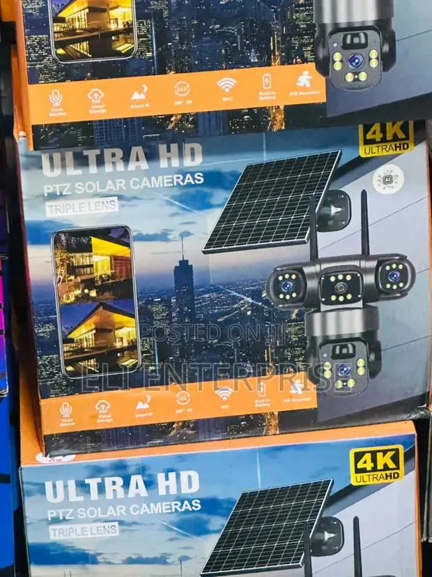 4K Ultra HD Triple-Lens PTZ Solar Security Camera · Photo 1