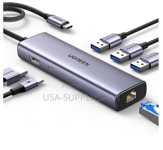Ugreen Revodok 6 in 1 USB C Hub Gigabit Ethernet Adapter From Usa · Photo 1