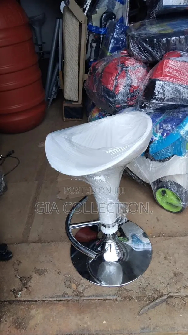 Foreign Bar Stool - White - Height Adjustable - Super Neat · Photo 1