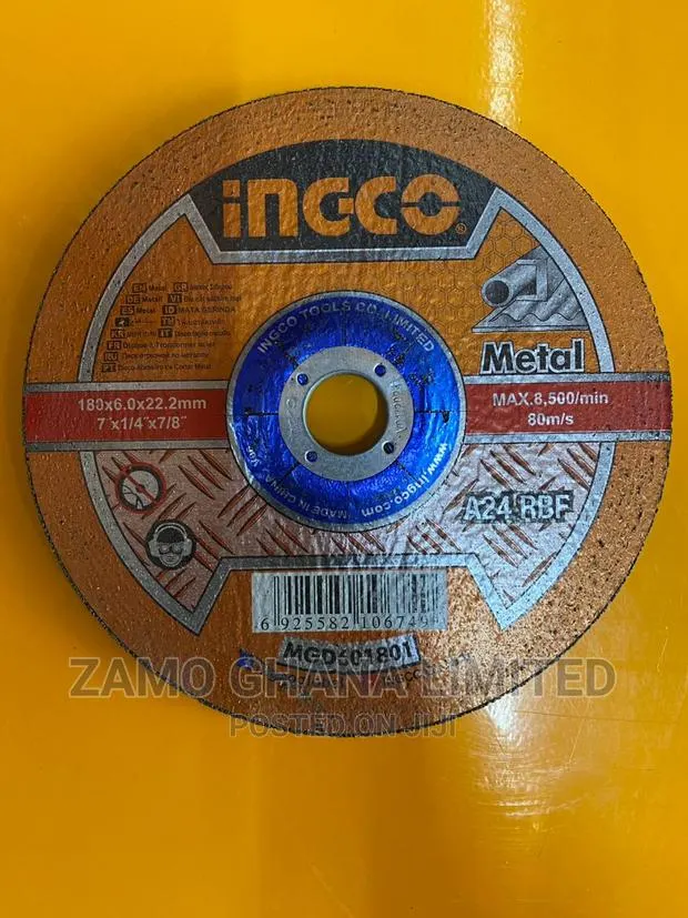 Ingco Abrasive Metal Grinding Disc 180mm - Mgd601801 · Photo 1