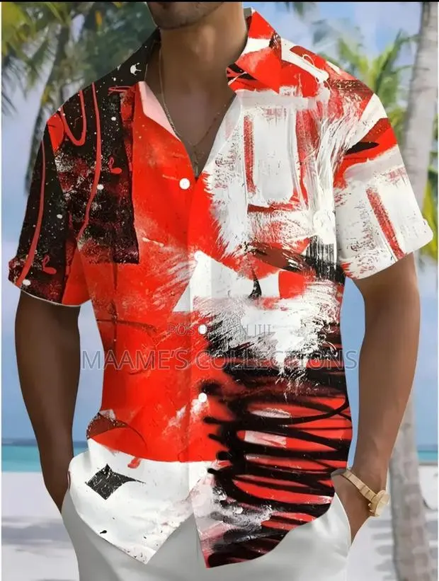 Unisex Summer Casual Button-down Shirt · Photo 1