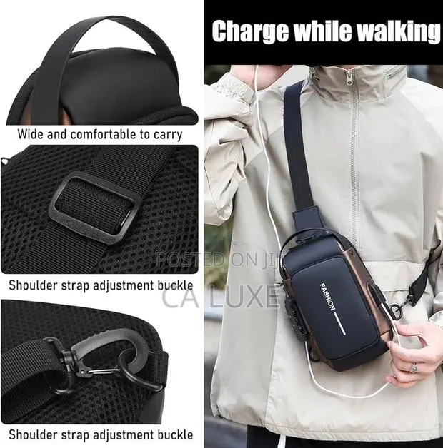 Classy Crossbody Side Shoulder Waist Bag With Adjustable Strap · Photo 1