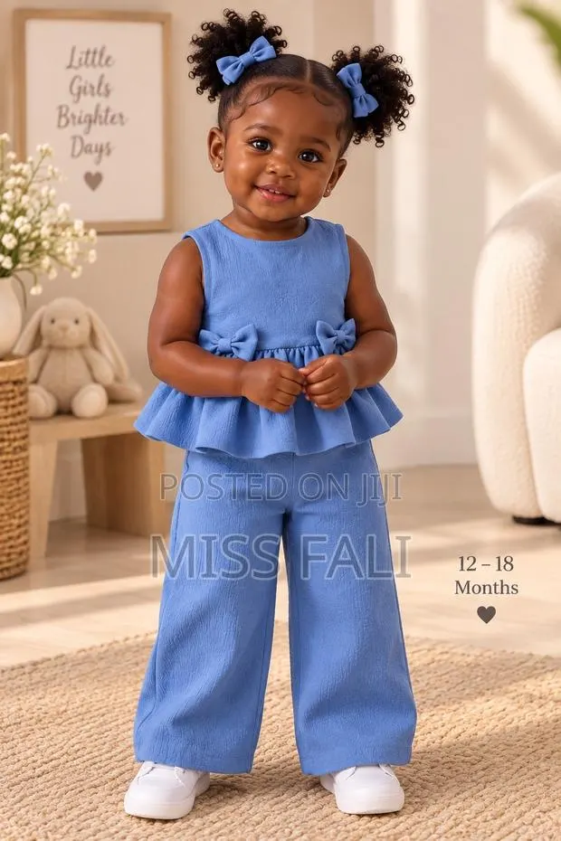 Little Blue Bow Set. 12-18Months · Photo 1