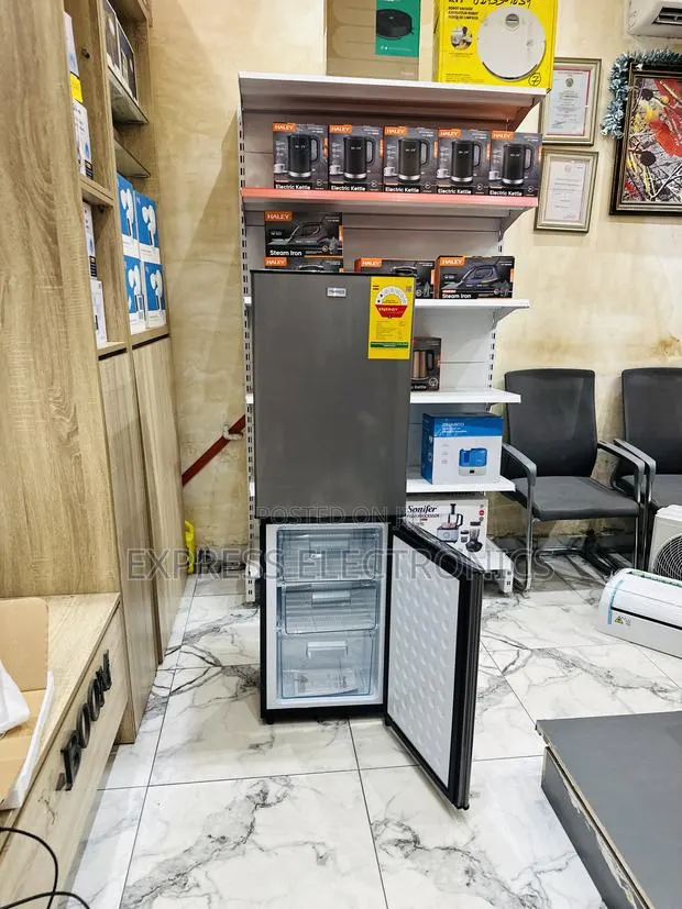 Dark Grey Color Double Door Fridge Nasco · Photo 1