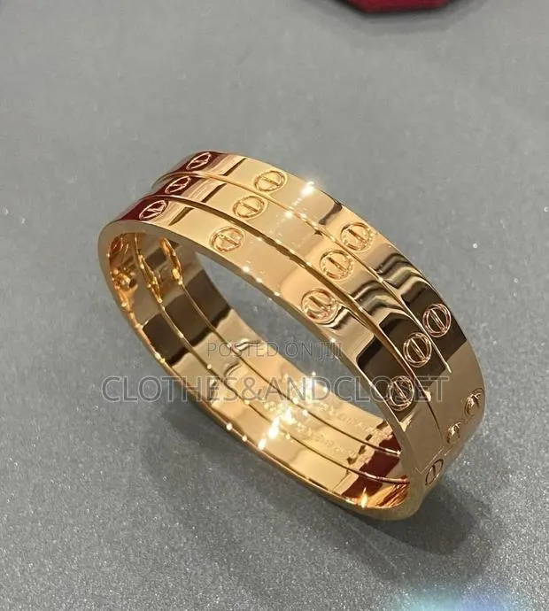 Trendy Gold Cartier Juste Un Clou Inspired Bangle Set · Photo 1