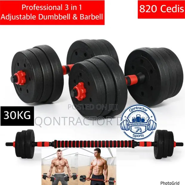 Qontractor Deals 30kg 3 in 1 Adjustable Dumbbells · Photo 1