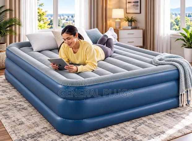 Instant Guest Inflatable Automatic Inbuilt Pump Double Size Air Matres · Photo 1