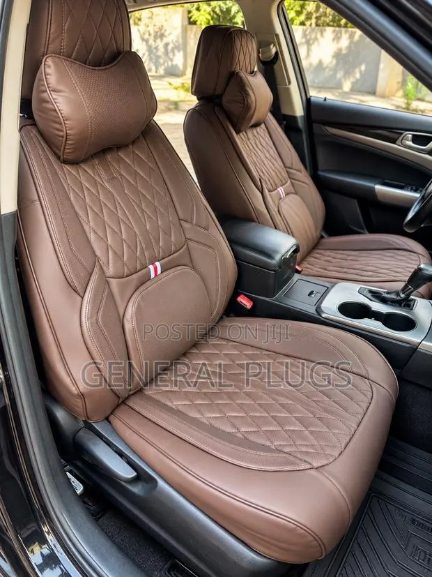 Luxury 5 Seater Genuine Universal Leather Front & Back Car Seat Covers · Photo 1