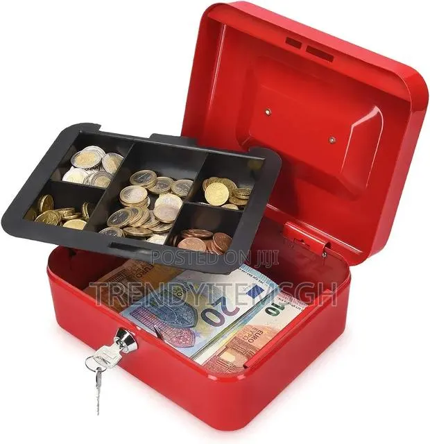Portable Cash Box / Money Storage Box – Lockable Metal Cash Safe · Photo 1
