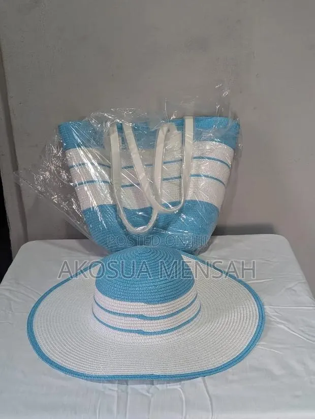 Beach Tote Bags + Matching Big Hats 2 in 1 · Photo 1
