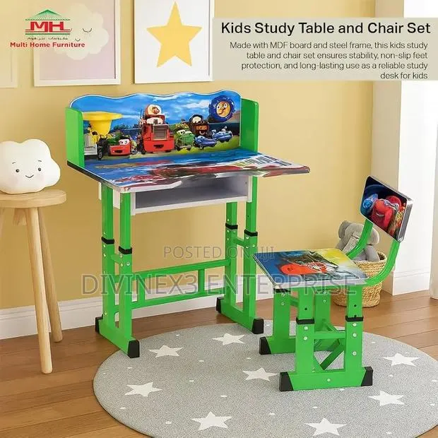 Adjustable Kids Study Table Chair Set · Photo 2