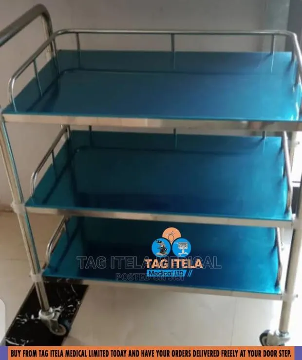 Medicine Trolley (3 Steps Stainless) · Photo 1