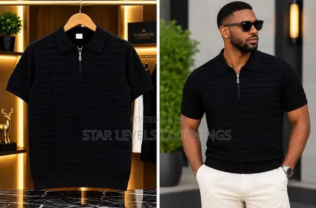 All Black Knitted Club T Shirts Available for Men · Photo 1