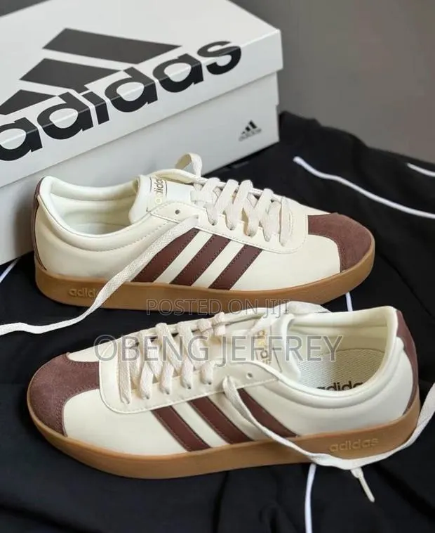 Original Adidas VL Court 2 Cream/Brown · Photo 1