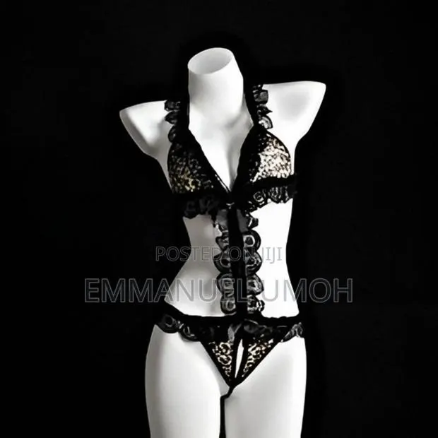 Leopard Print Jumpsuit Lace Lingerie Pajama Set · Photo 1