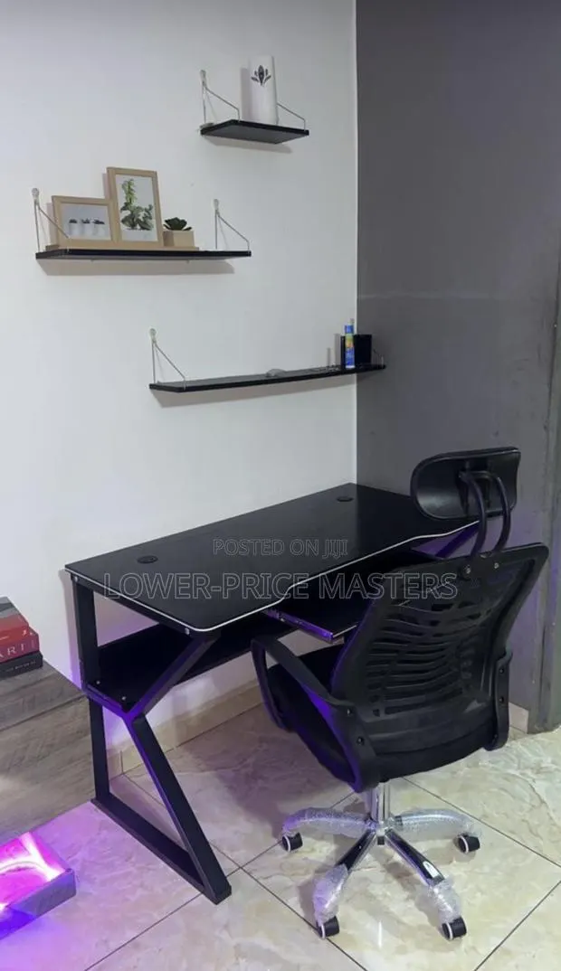 Gaming Table With Keyboard Tray and Chair (Combo) · Photo 1