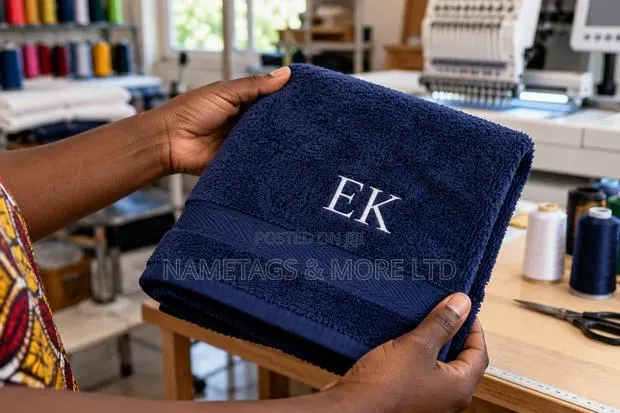 Personalized Towel Embroidery | Names Initials in Accra · Photo 4