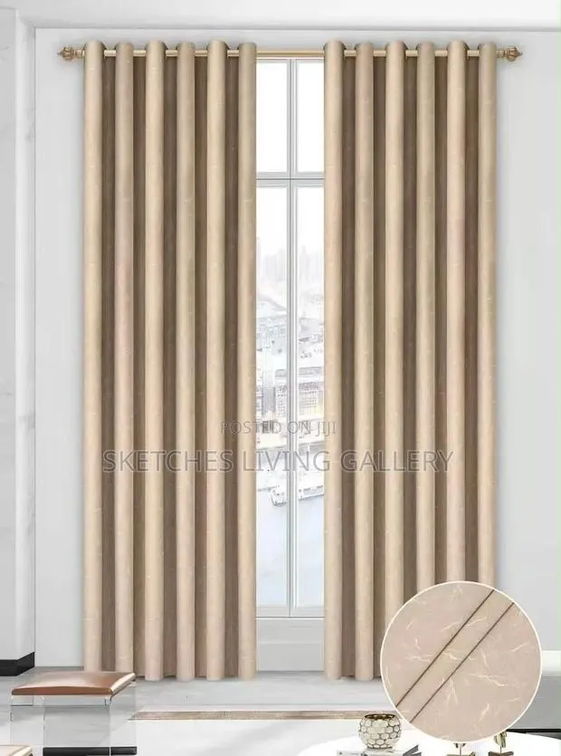 2 Pairs Stylish Blackout Curtains · Photo 1