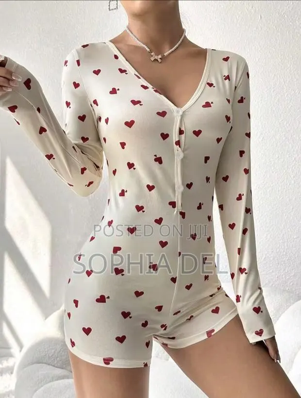 Ladies Love Print Jumpsuit · Photo 1