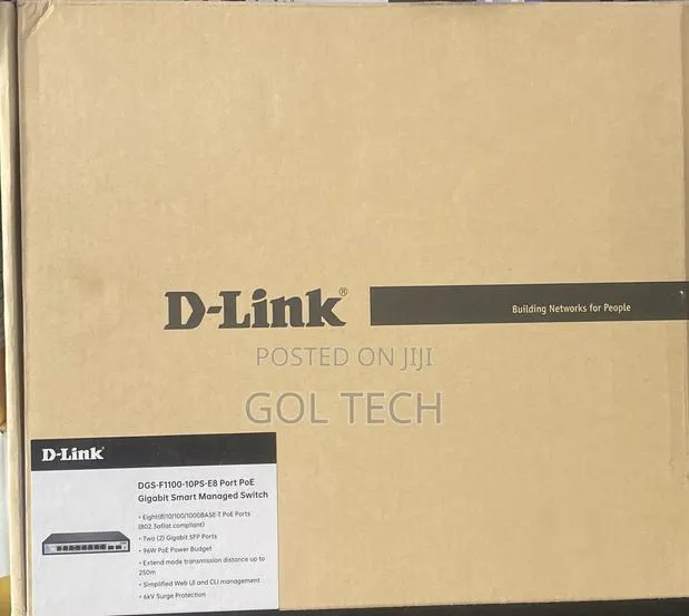 D-Link DGS-F1100-10PS-E8 Port PoE Gigabit Smart Managed Switch · Photo 1